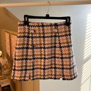 FOREVER21 HOUNDSTOOTH SKIRT - Women’s Medium